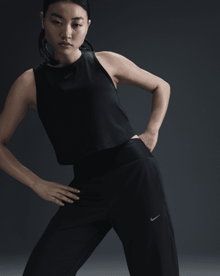★★Nike★★ One Fitted Dry Fit Short Sleeve Crop Top W Whit Nike One Fitted Women's Dri-FIT Short-Sleeve Cropped Top